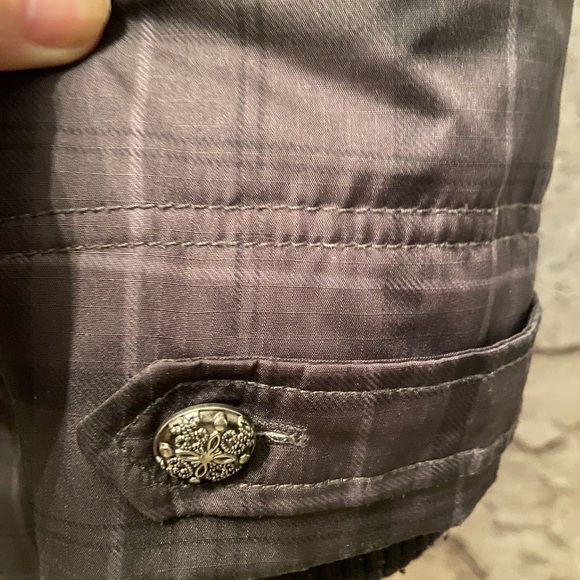 Point Zero Grey Plaid Down Puffer Coat - Picture 8 of 13